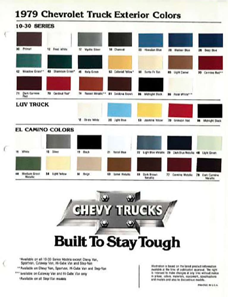 Chevy Truck Color Options