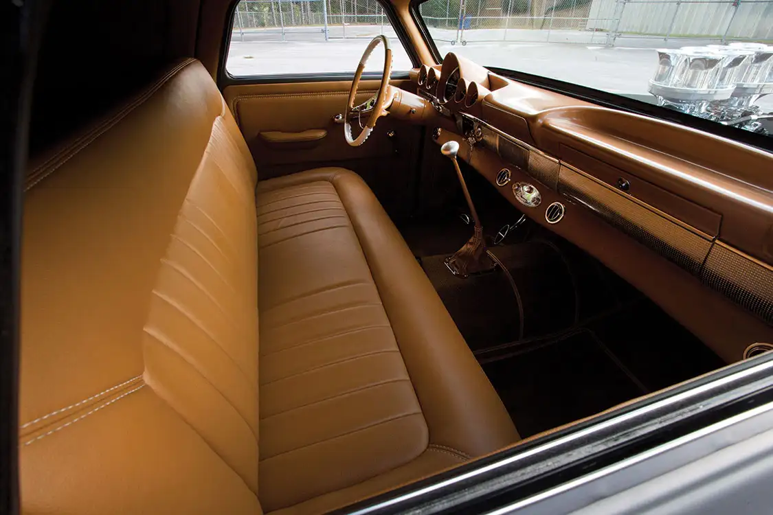 1980 Chevy dually bench seat wrapped in leather