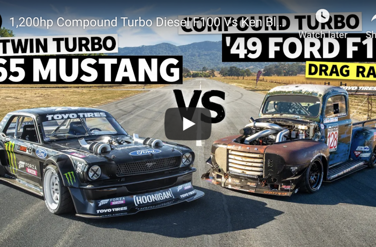 Here's a race you MUST WATCH!! '49 Ford F1 vs Hoonicorn!