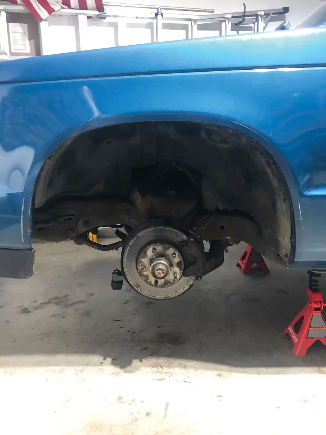 wheels removed