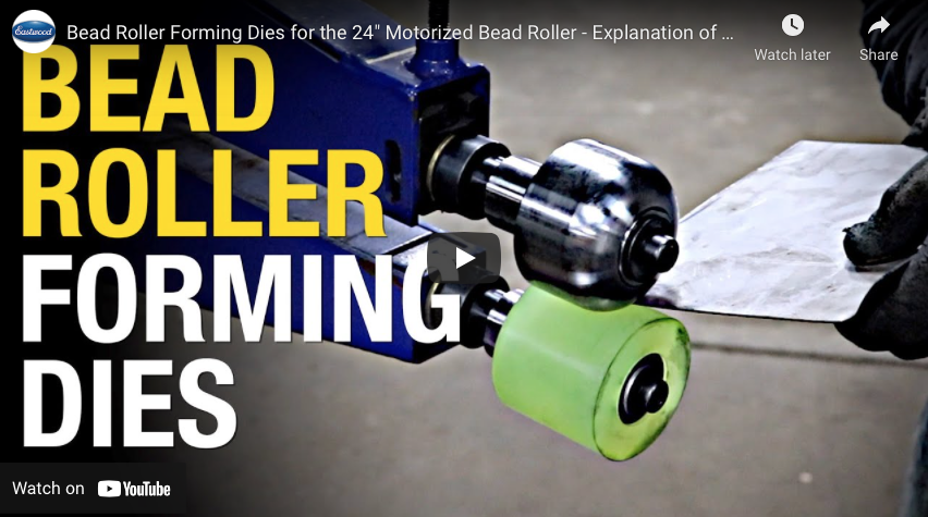 Bead Roller Forming Dies for the 24 Motorized Bead Roller