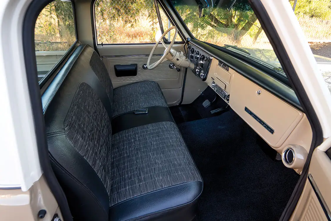 Stock bench with 1958 Chevrolet fabric