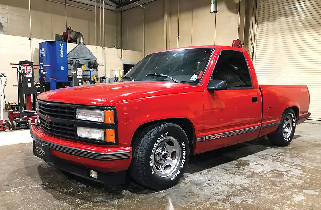 Red lower truck