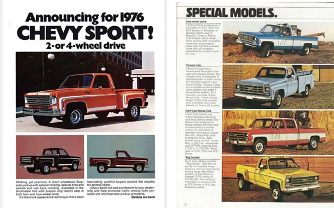 GMC Truck Ads With Multiple Colors