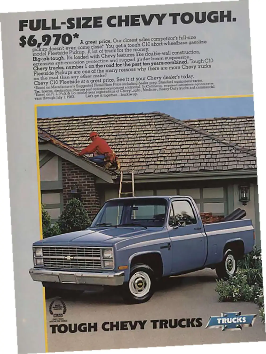 CHEVROLET C10 Fleetside Blue Pickup Truck