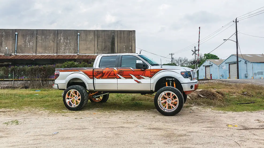 2014 Ford F-150 with 26×14 Fuel FF41 wheels 