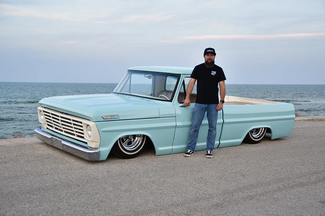 Andy with his 1967 Ford Bumpside