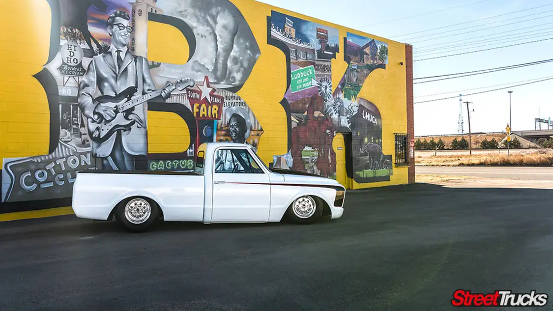 1968 Chevy C10 Standing front of wall